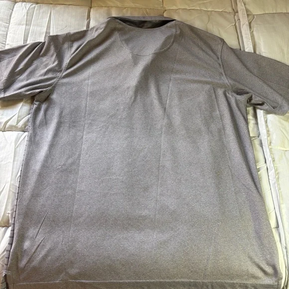 Pebble Beach Gray and Blue Striped Polo Shirt - Picture 3 of 4